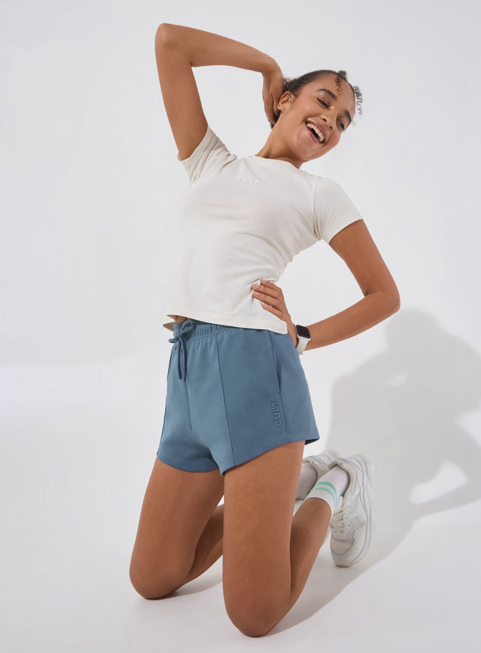Women's Blue Ultra Luxe Tailored Shorts