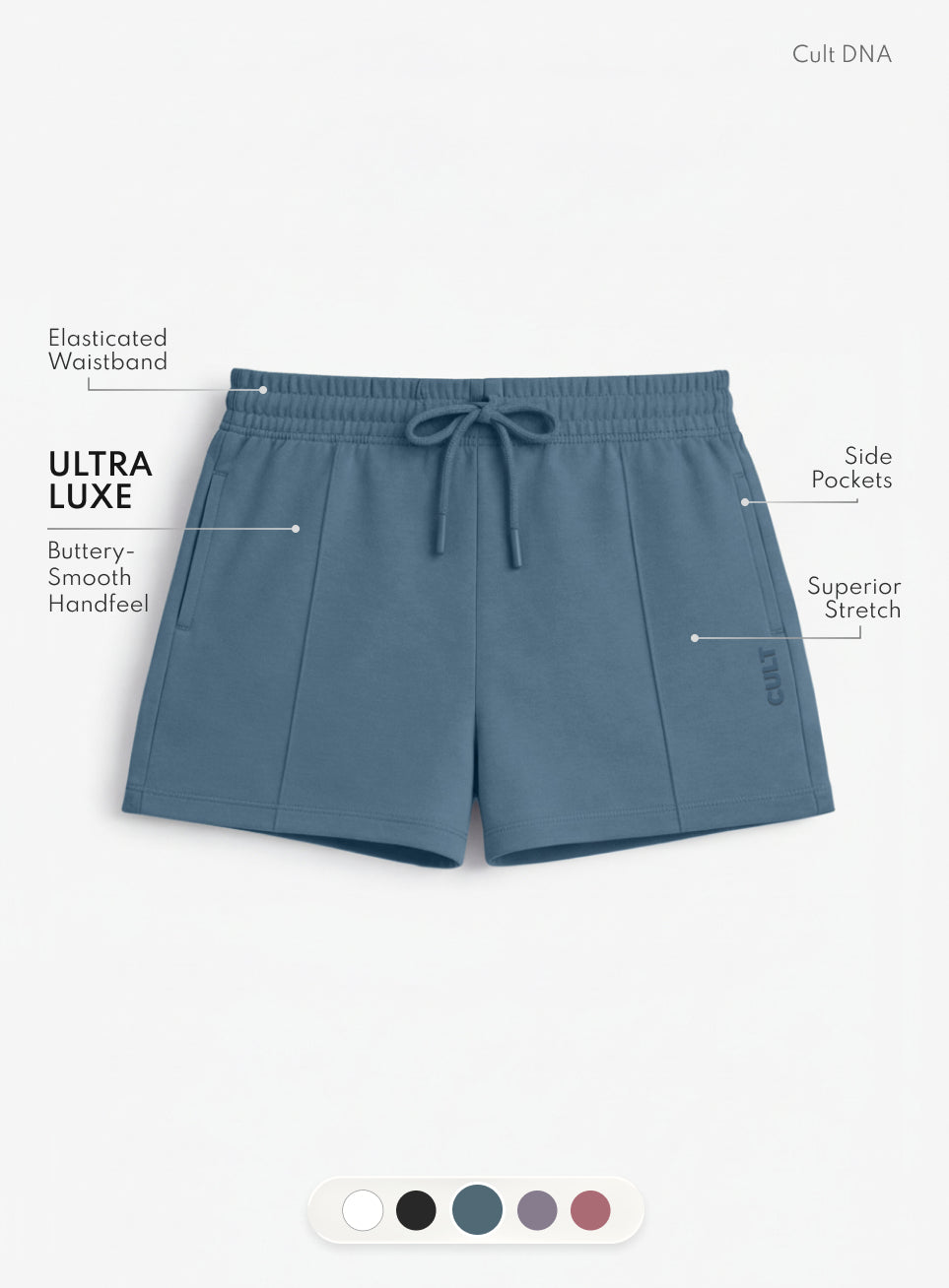 Women's Blue Ultra Luxe Tailored Shorts