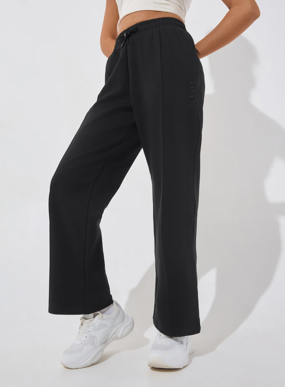 Women's Black Ultra Luxe Tailored Trackpants