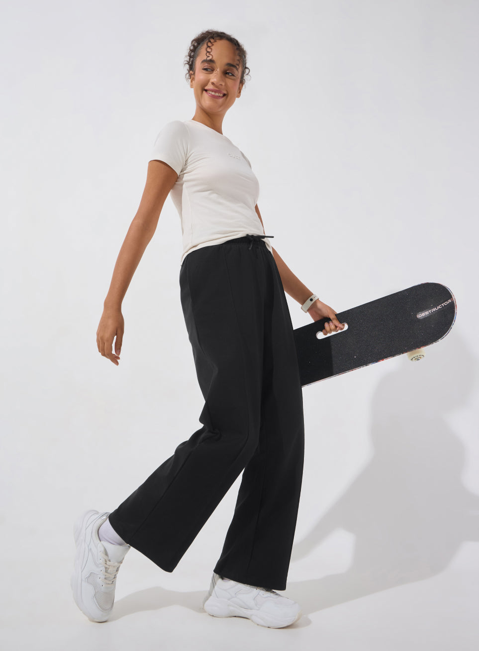 Women's Black Ultra Luxe Tailored Trackpants