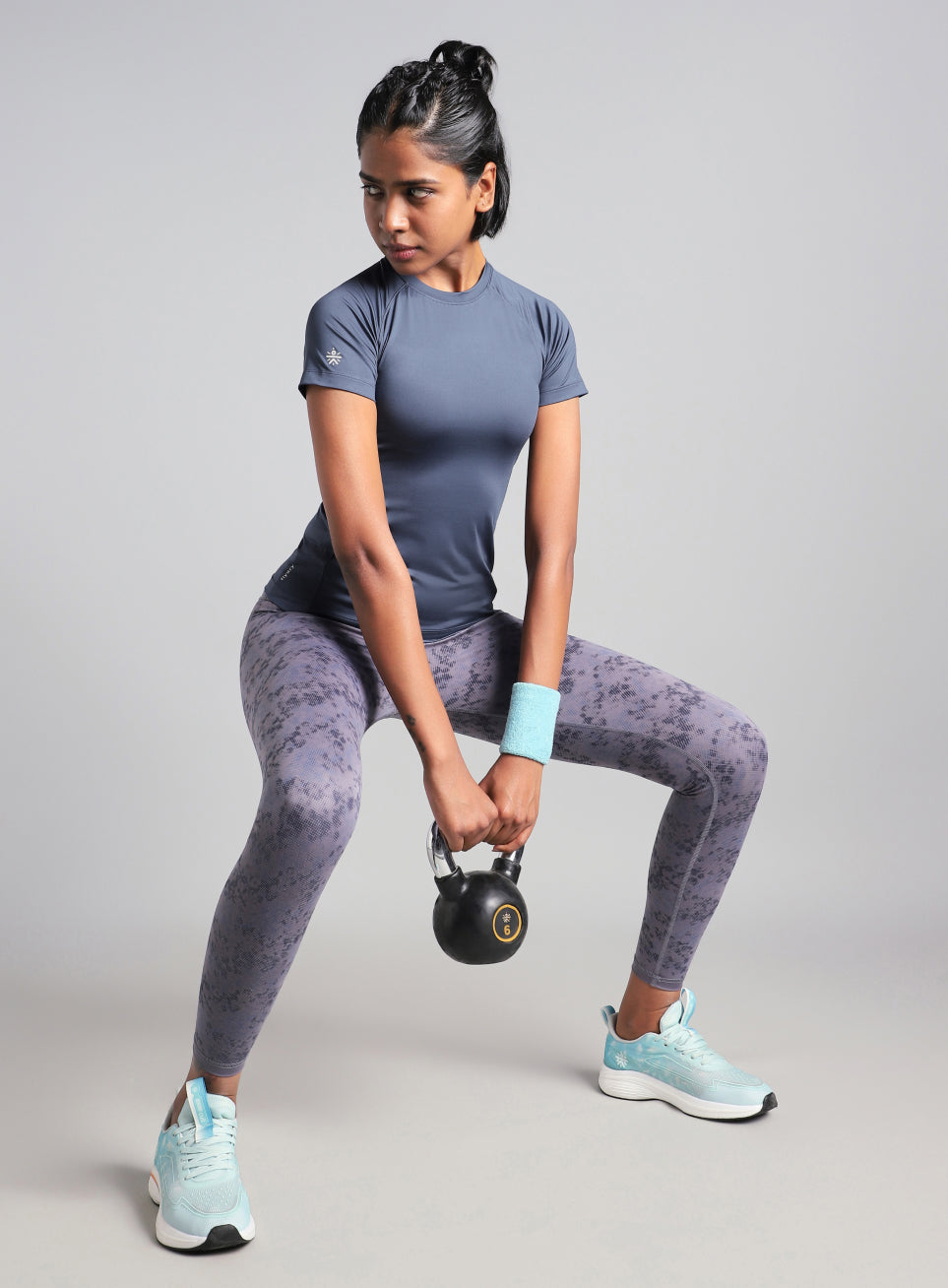 Women's Blue Power Compression T-shirt