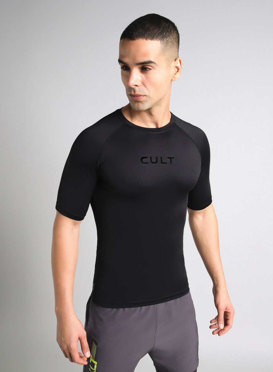 Men's Black Power Compression Full Sleeve T-shirt