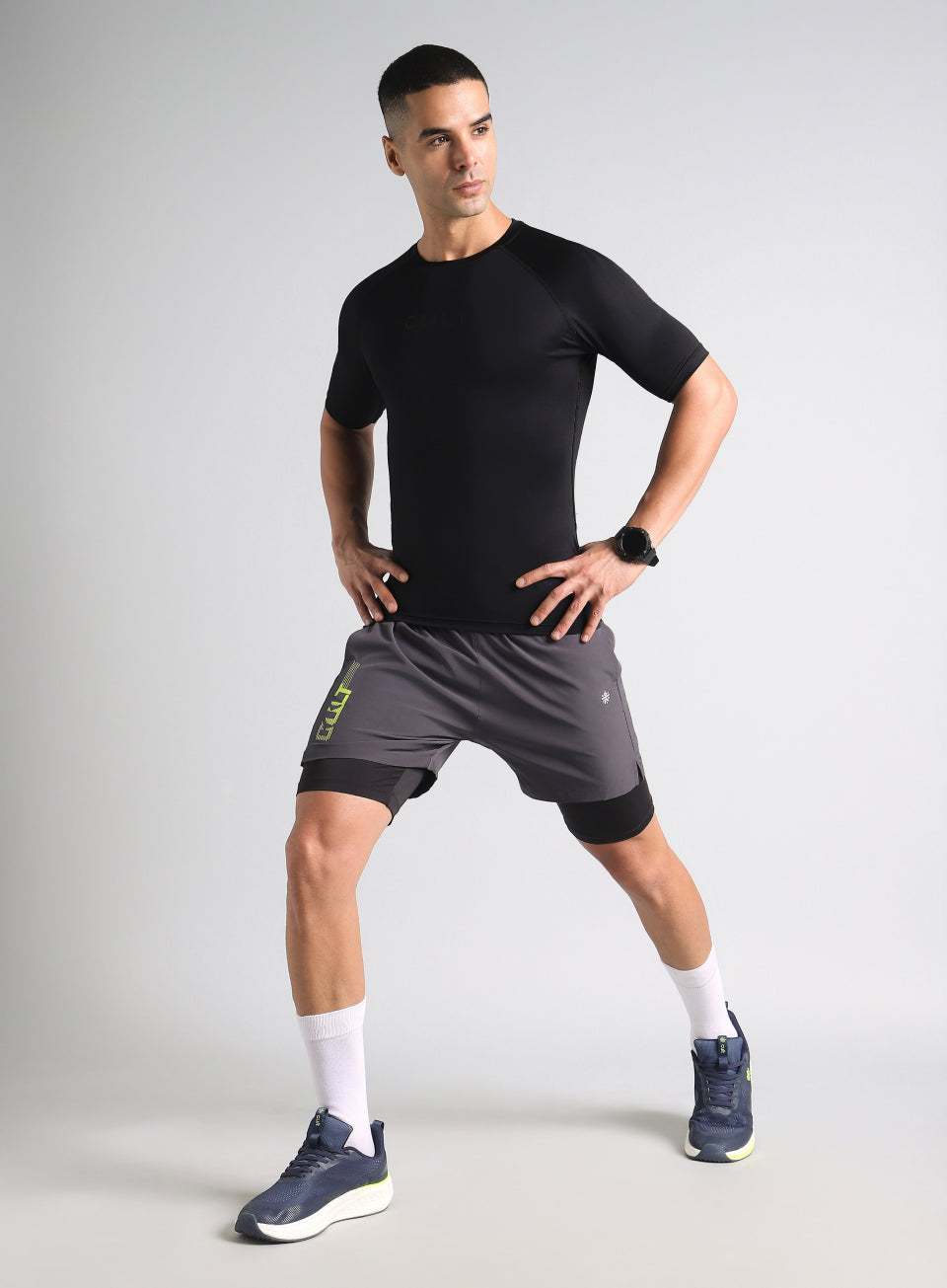 Men's Black Power Compression Full Sleeve T-shirt