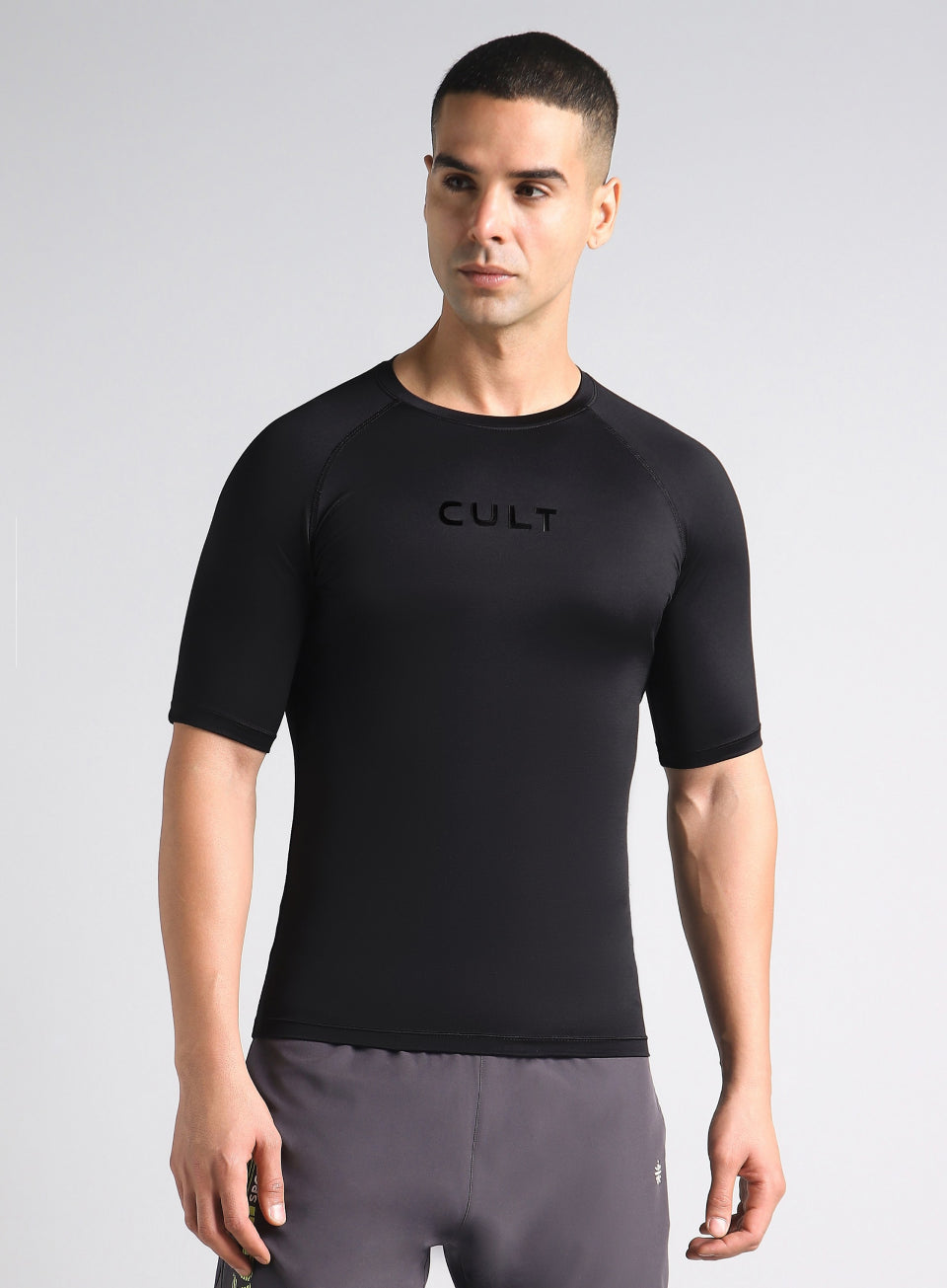 Men's Black Power Compression Full Sleeve T-shirt