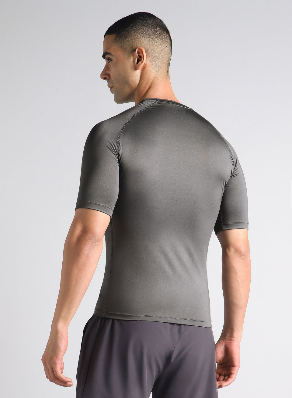 Men's Dark Grey Power Compression Full Sleeve T-shirt