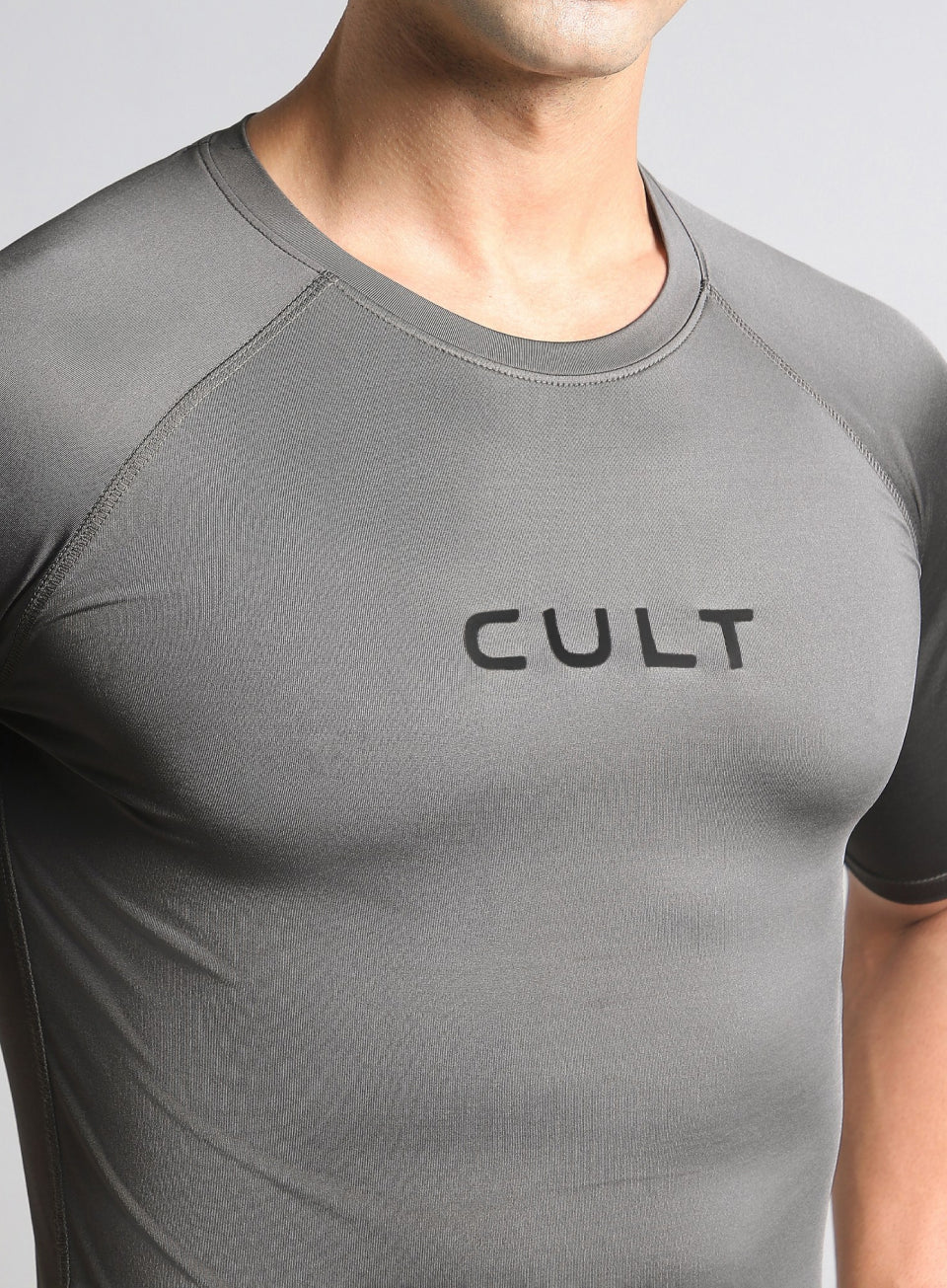 Men's Dark Grey Power Compression Full Sleeve T-shirt