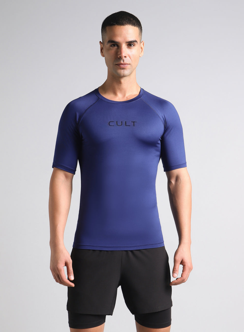 Men's Navy Power Compression Full Sleeve T-shirt