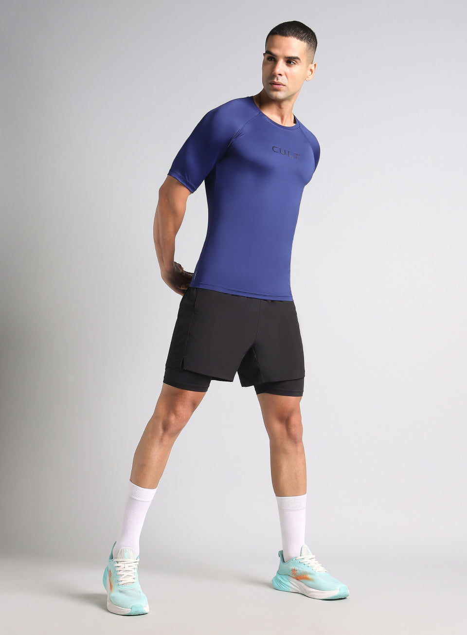 Men's Navy Power Compression Full Sleeve T-shirt