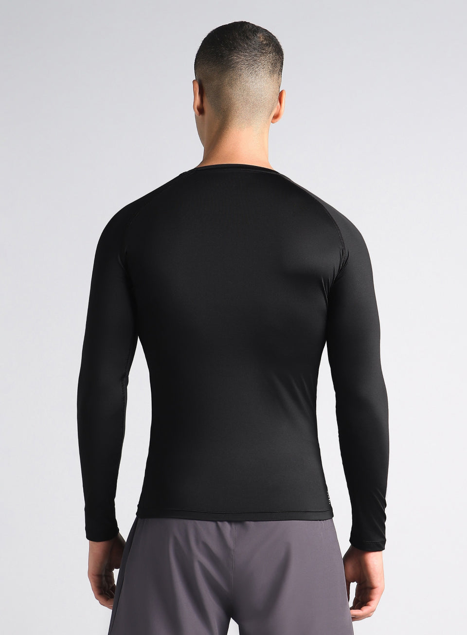 Men's Black Power Compression Full Sleeve T-shirt