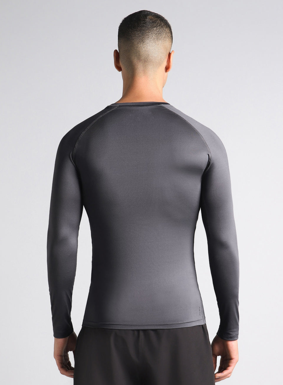 Men's Dark Grey Power Compression Full Sleeve T-shirt