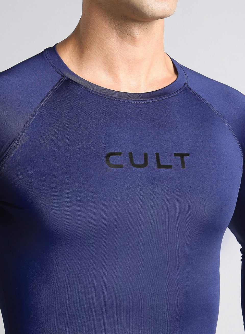Men's Navy Power Compression Full Sleeve T-shirt