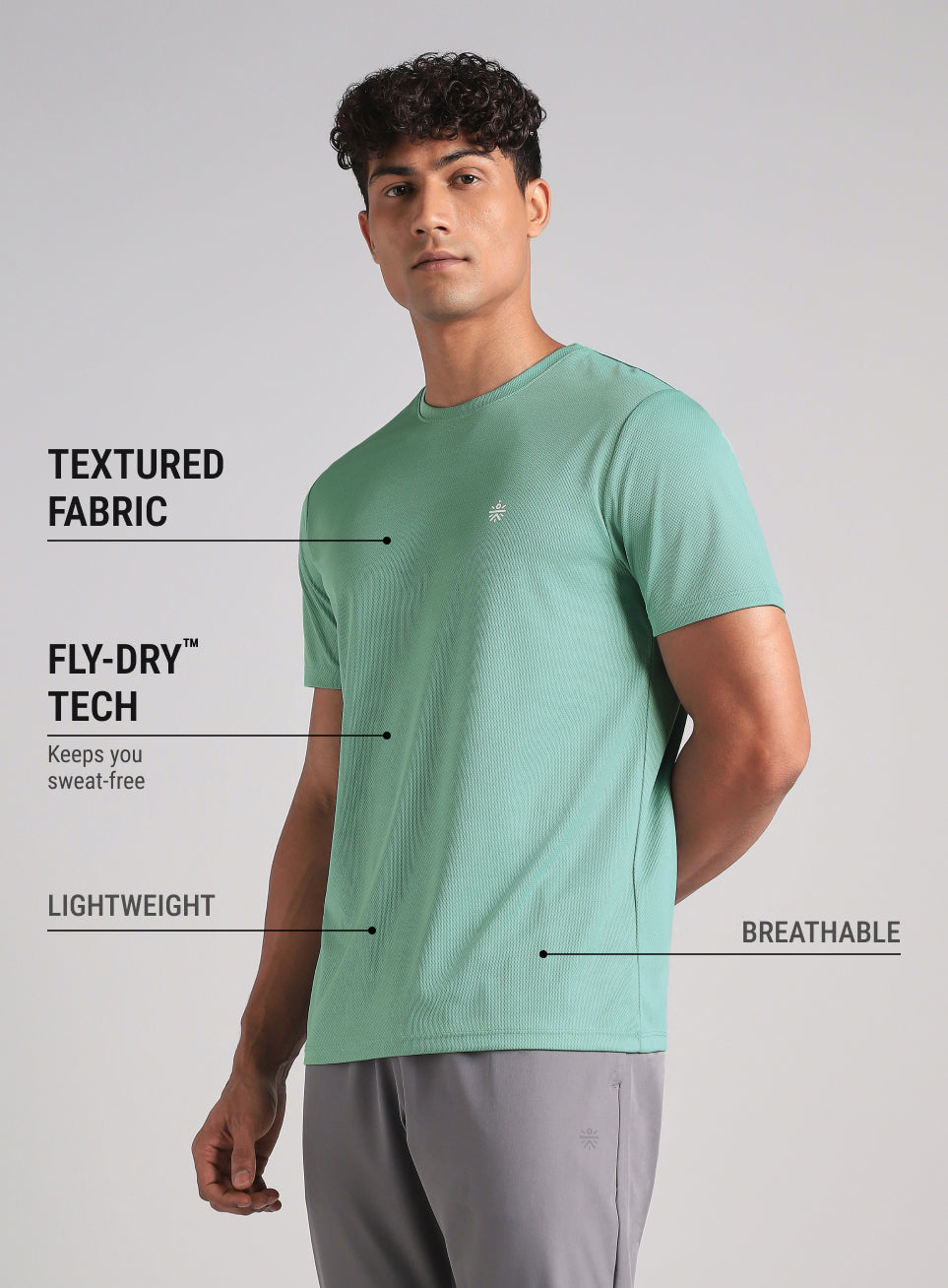 Men's Green Train All Fly Dry T-Shirt