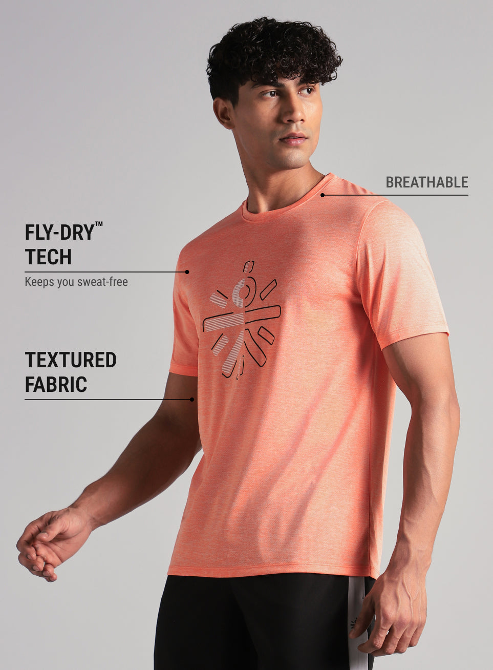 Men's Peach Training Essential T shirt
