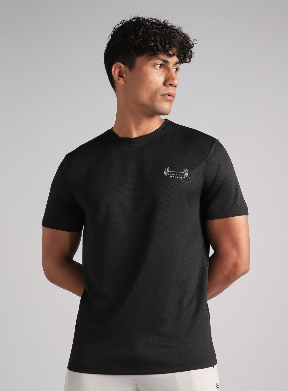 Men's Black Training Graphic T-Shirt
