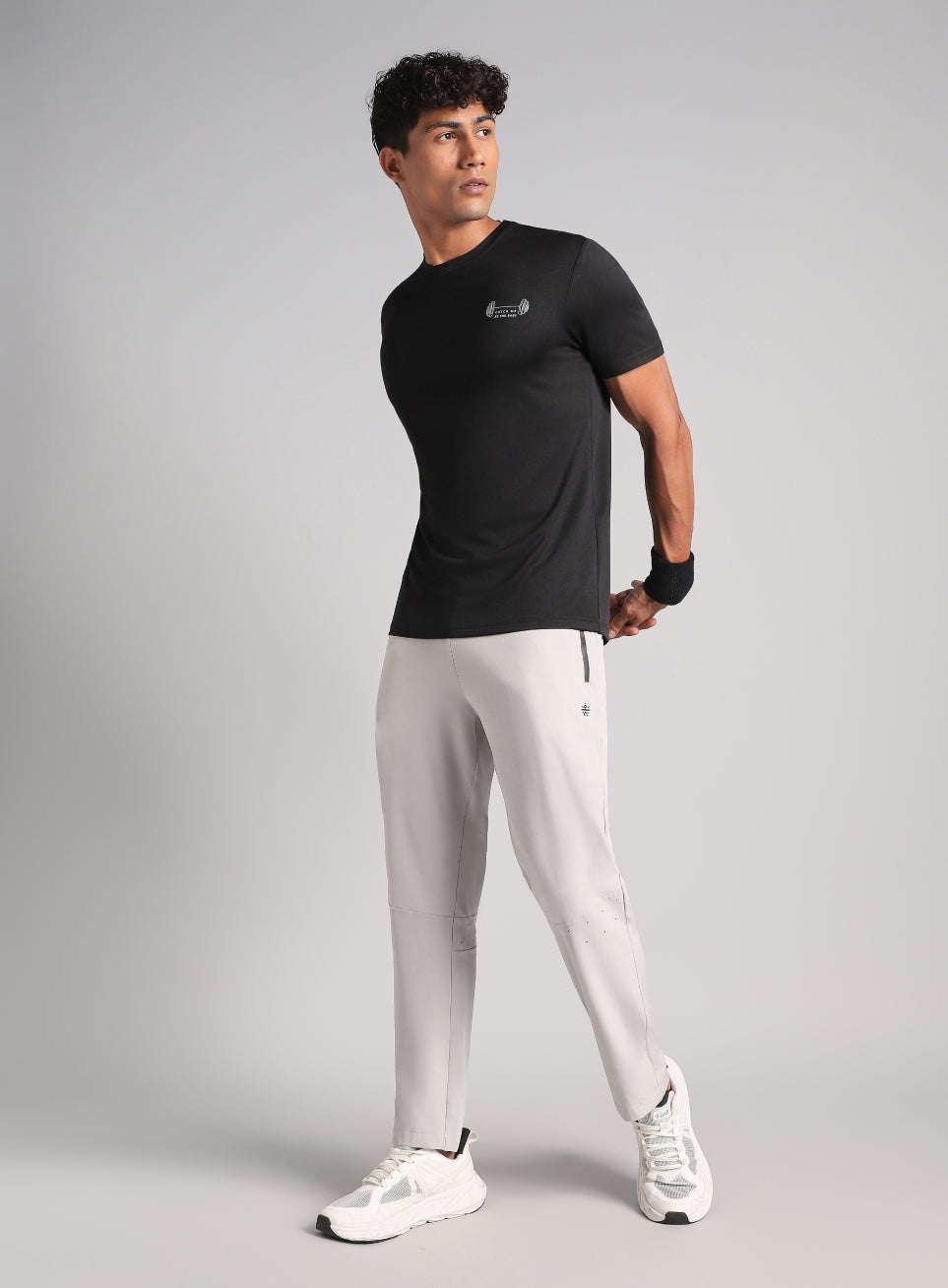 Men's Black Training Graphic T-Shirt