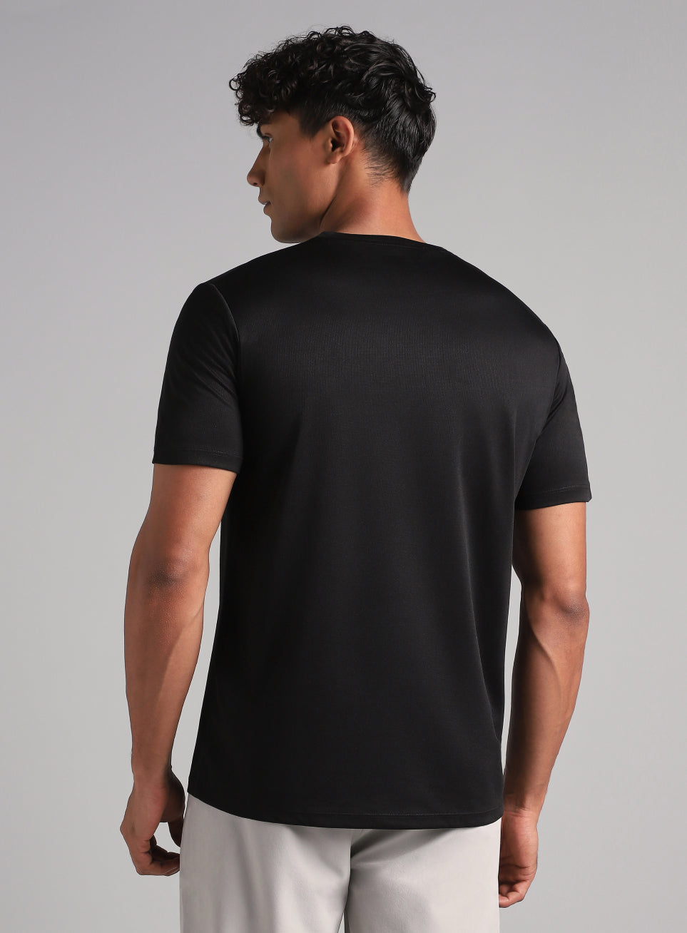 Men's Black Training Graphic T-Shirt