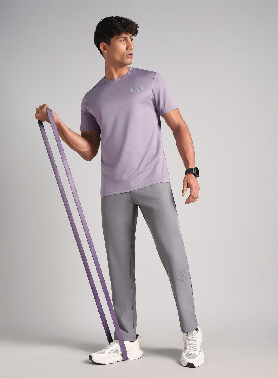 Men's Purple Training Graphic T-Shirt