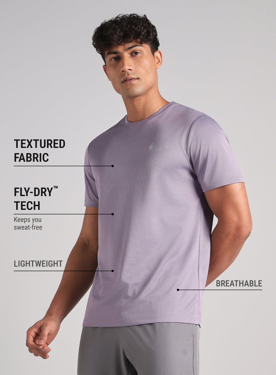 Men's Purple Training Graphic T-Shirt