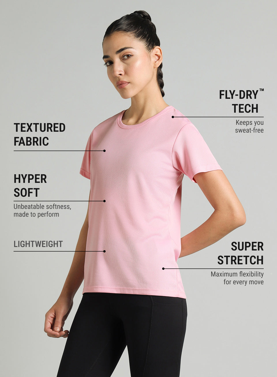Women's Pink Performance T-Shirt