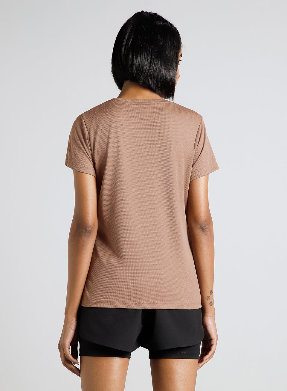 Women's Brown Performance T-shirt