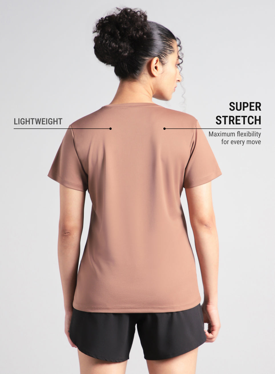 Women's Brown Training Essential T-shirt