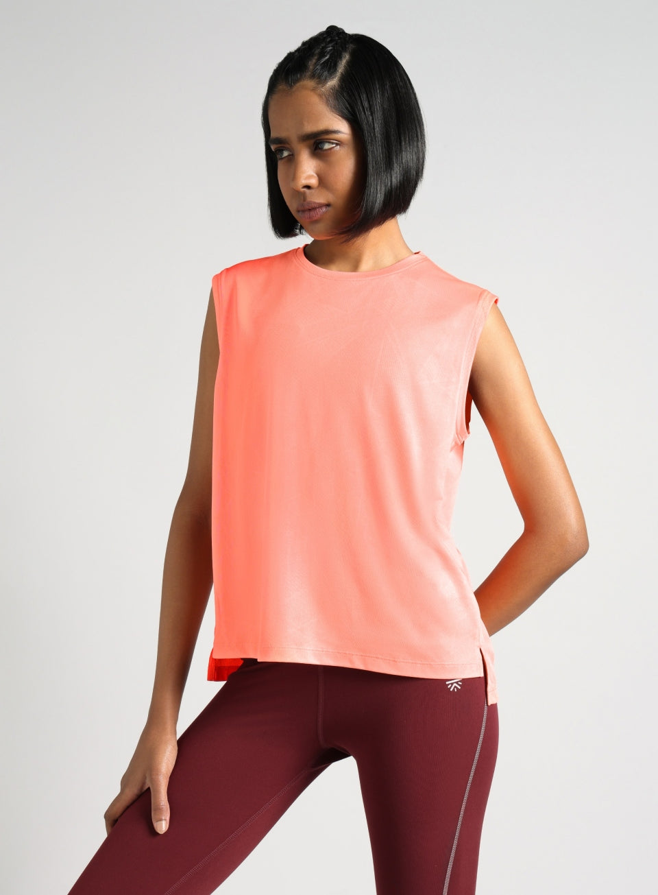 Women's Coral Boxy Fit Training Tank