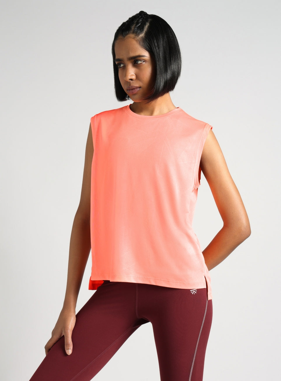 Women's Coral Boxy Fit Training Tank