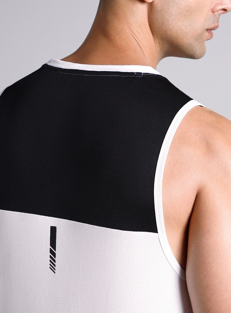 Men's White Train All Day Tank