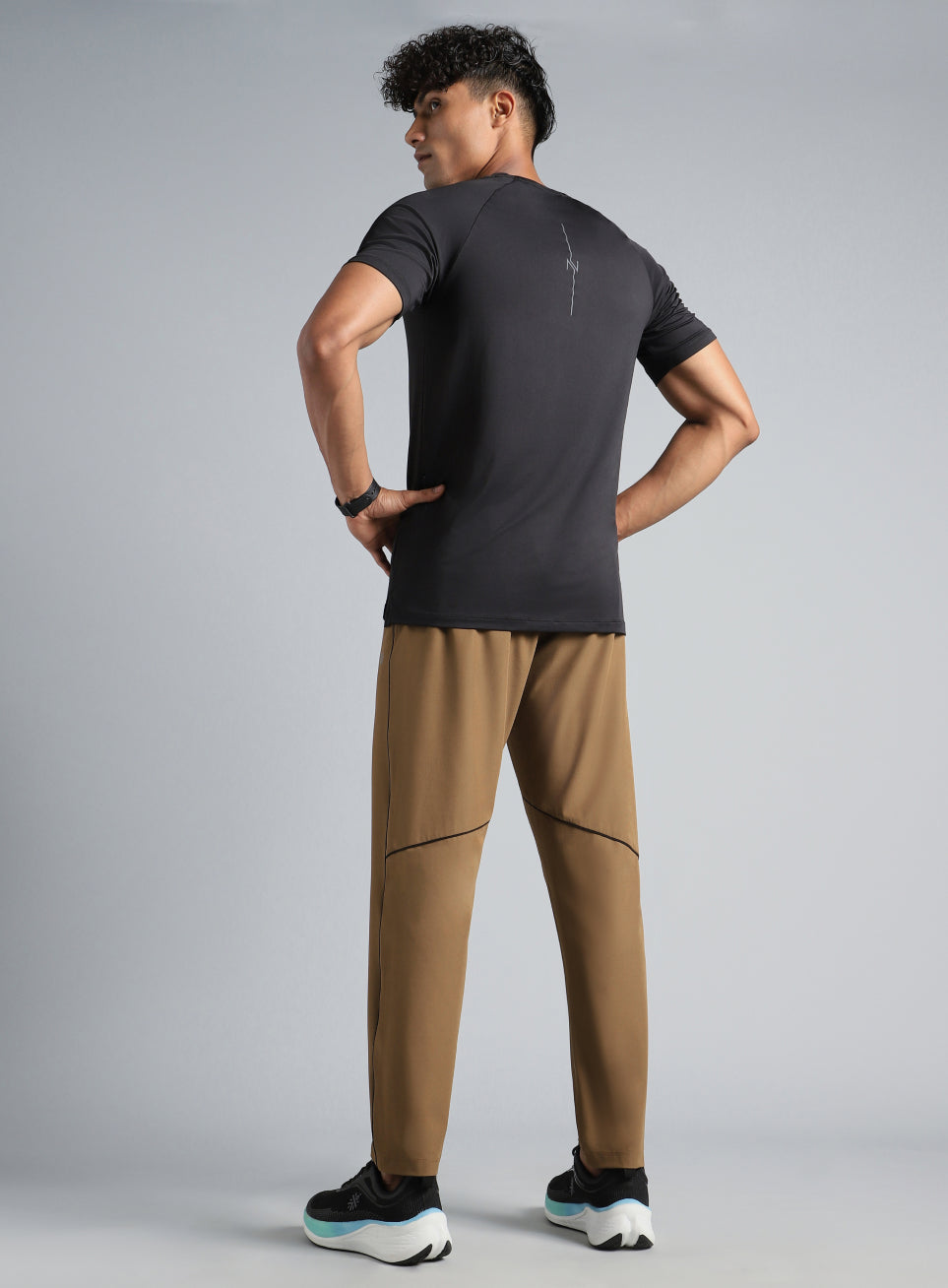 Men's Beige Speed Run Trackpants
