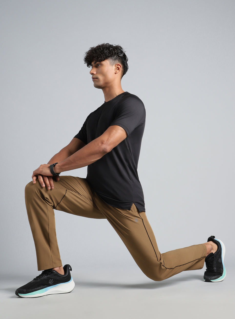 Men's Beige Speed Run Trackpants