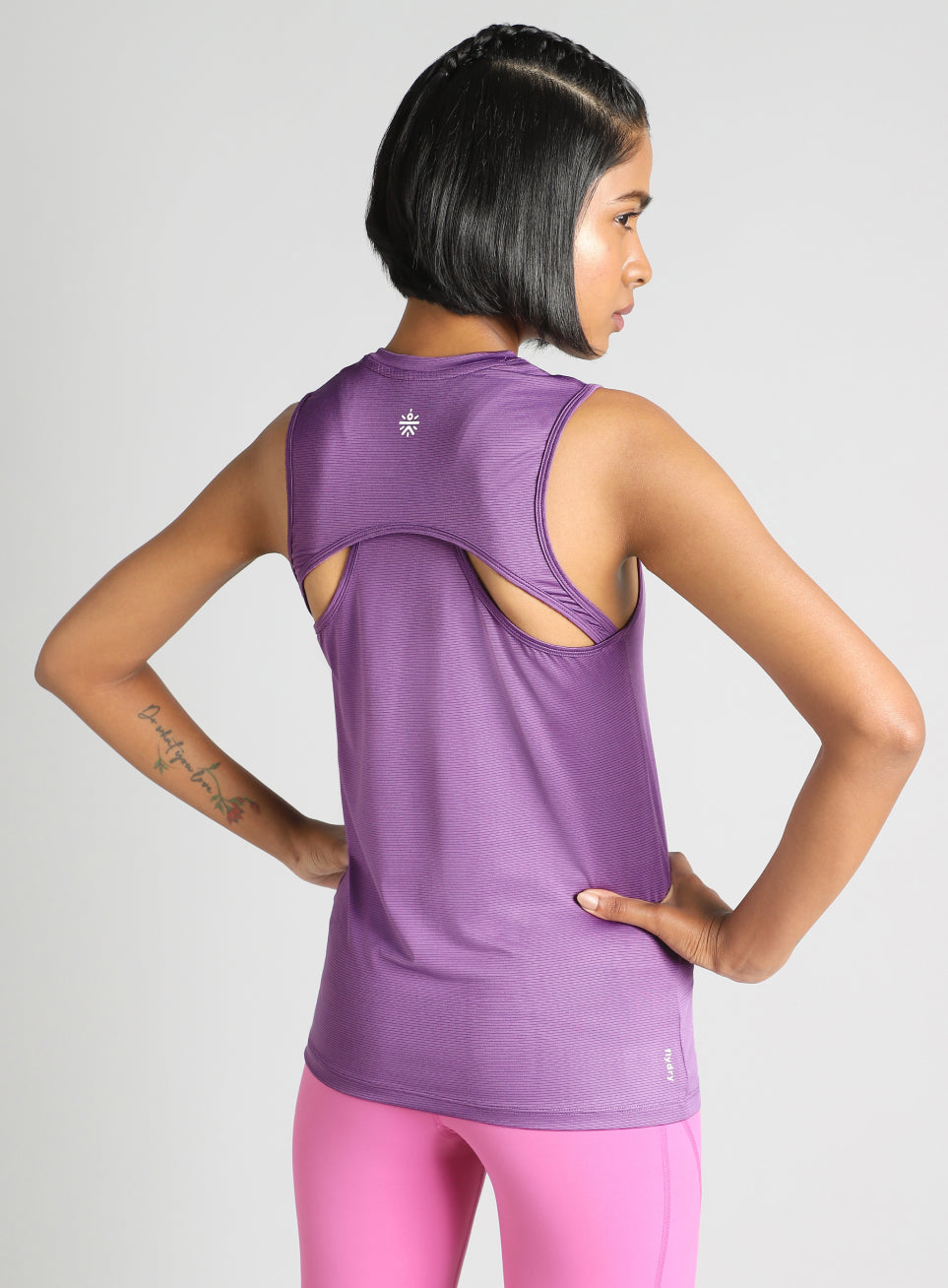 Women's Purple Swift Back Vent Training Tank Top