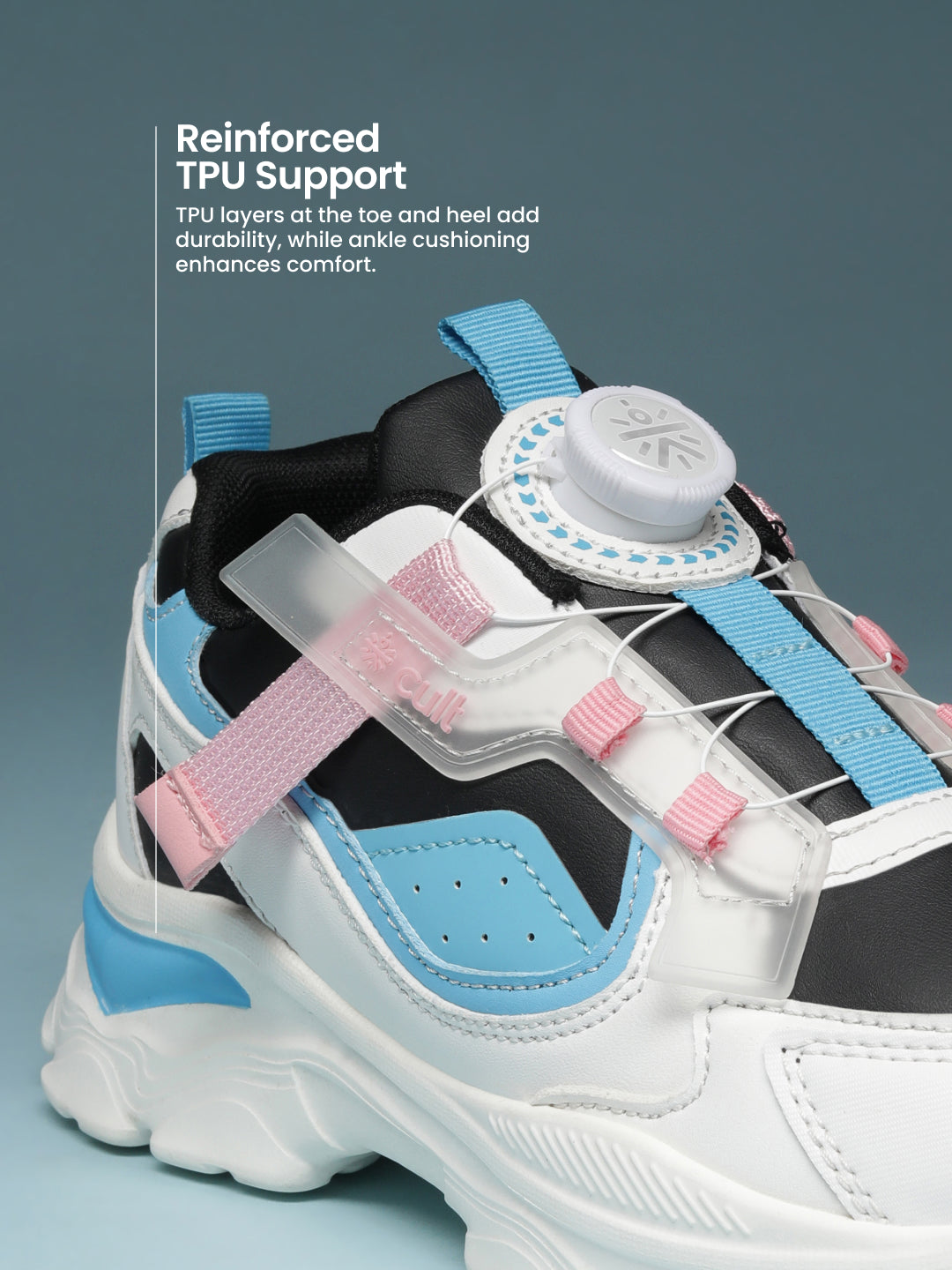 cult Kids' Zoomster Sneakers - White/Black