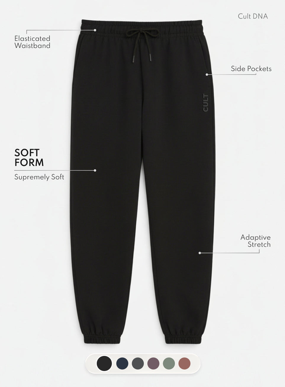 Women's Black Soft Form Classic Joggers