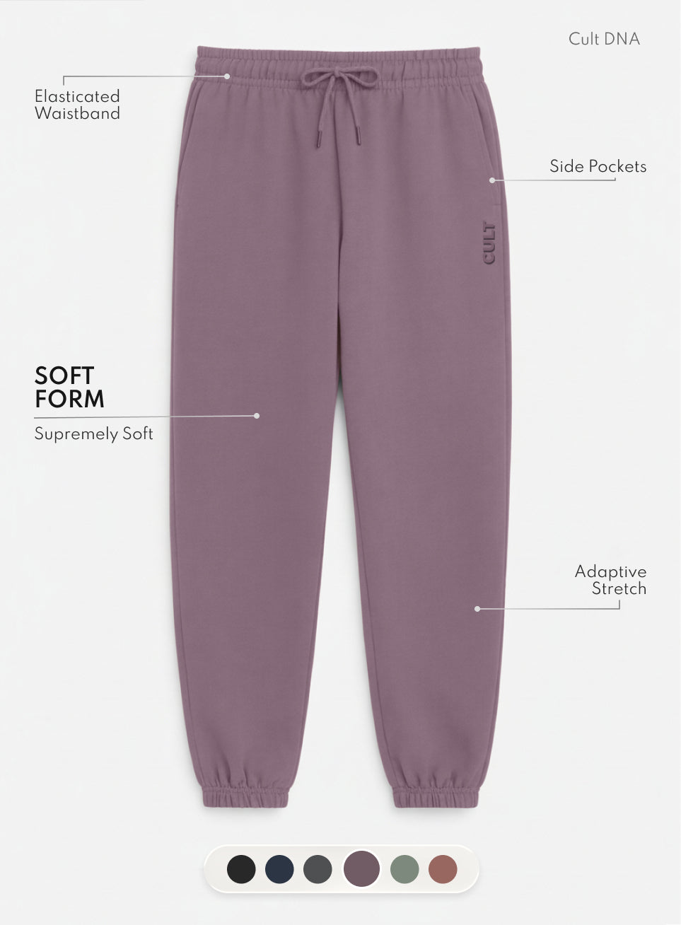 Women's Purple Soft Form Classic Joggers