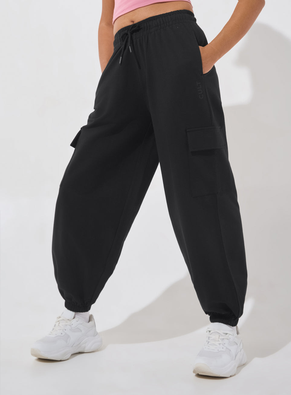 Women's Black Soft Form Loose Fit Joggers