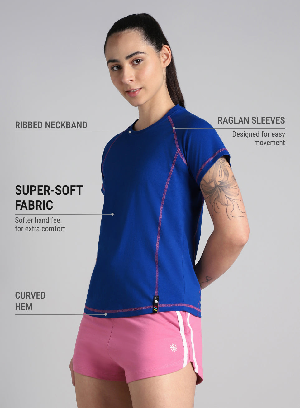 Women's Blue Power Line T-shirt