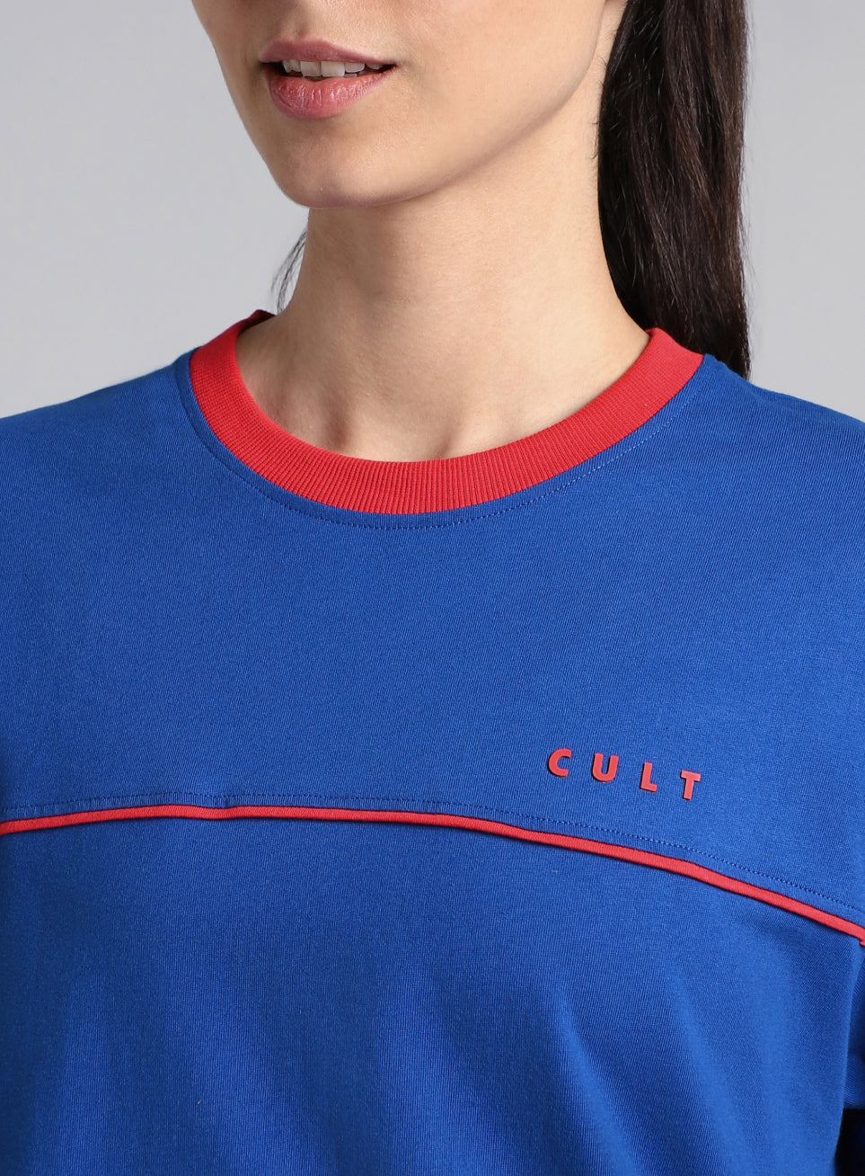 Women's Blue Cult Classic Oversized Fit T-shirt