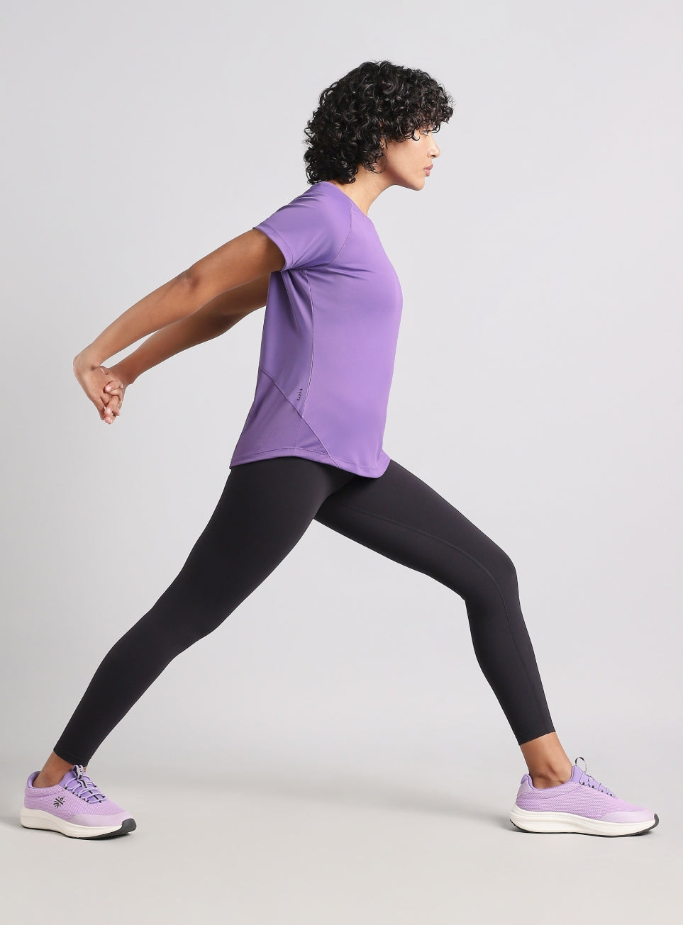 Women's Purple Mesh Contour Training T-shirt