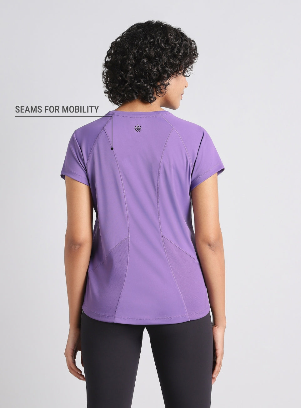 Women's Purple Mesh Contour Training T-shirt