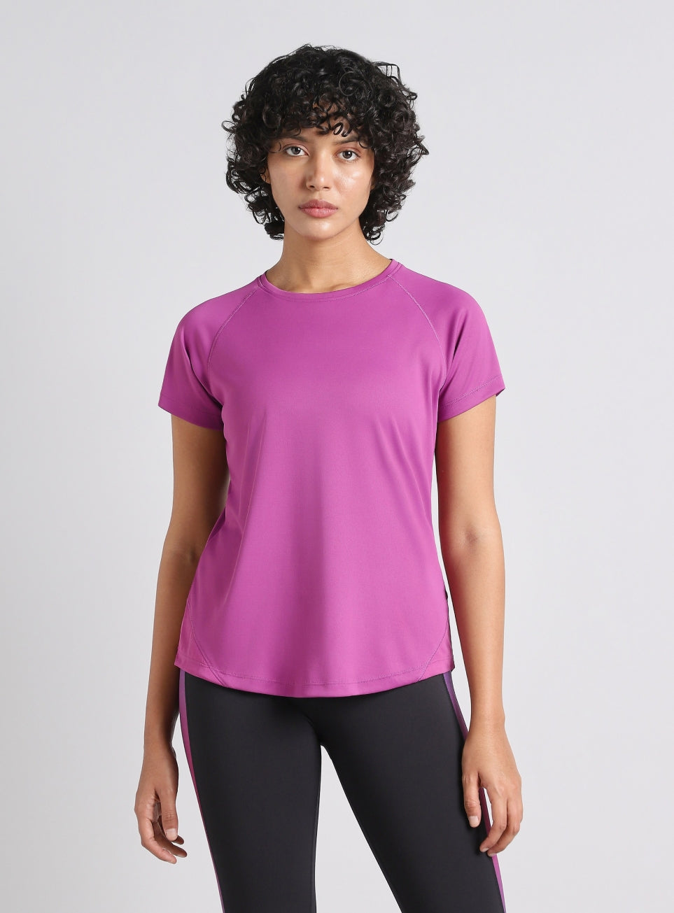 Women's Pink Mesh Contour Training T-shirt