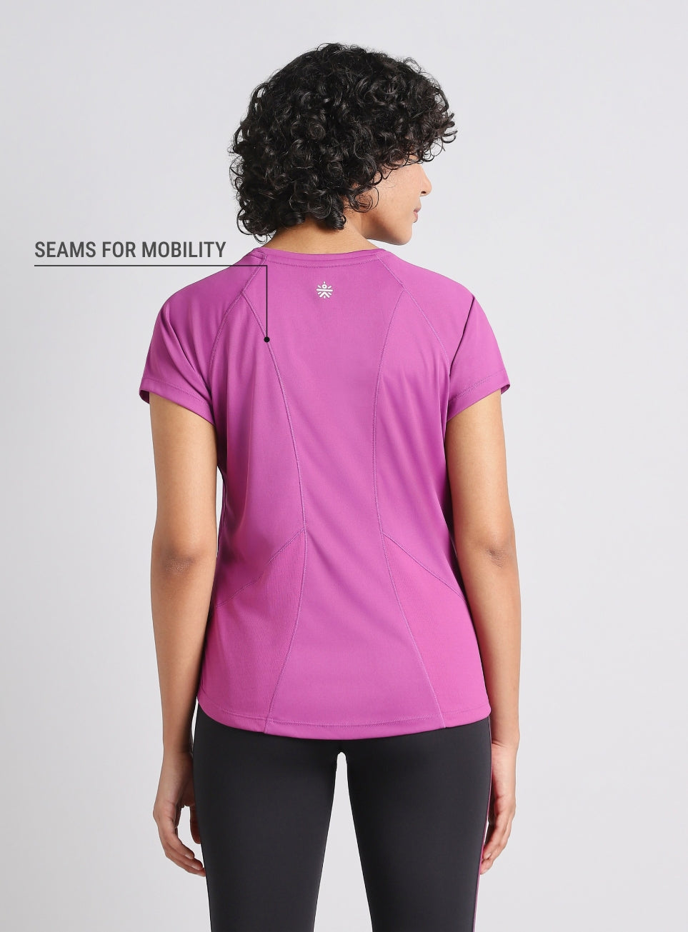 Women's Pink Mesh Contour Training T-shirt