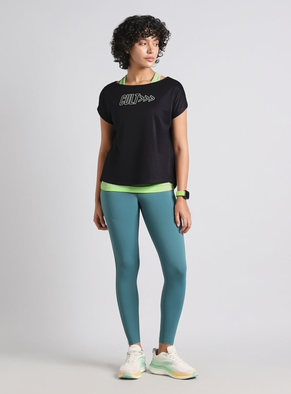 Women's Black Tank Layered Training T-shirt