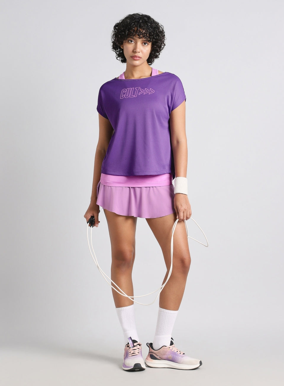 Women's Purple Tank Layered Training T-shirt