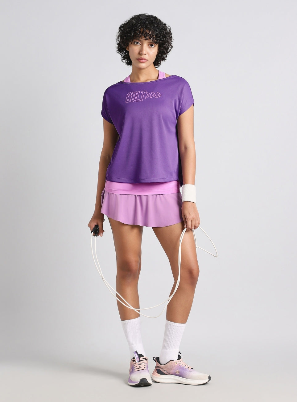Women's Purple Tank Layered Training T-shirt