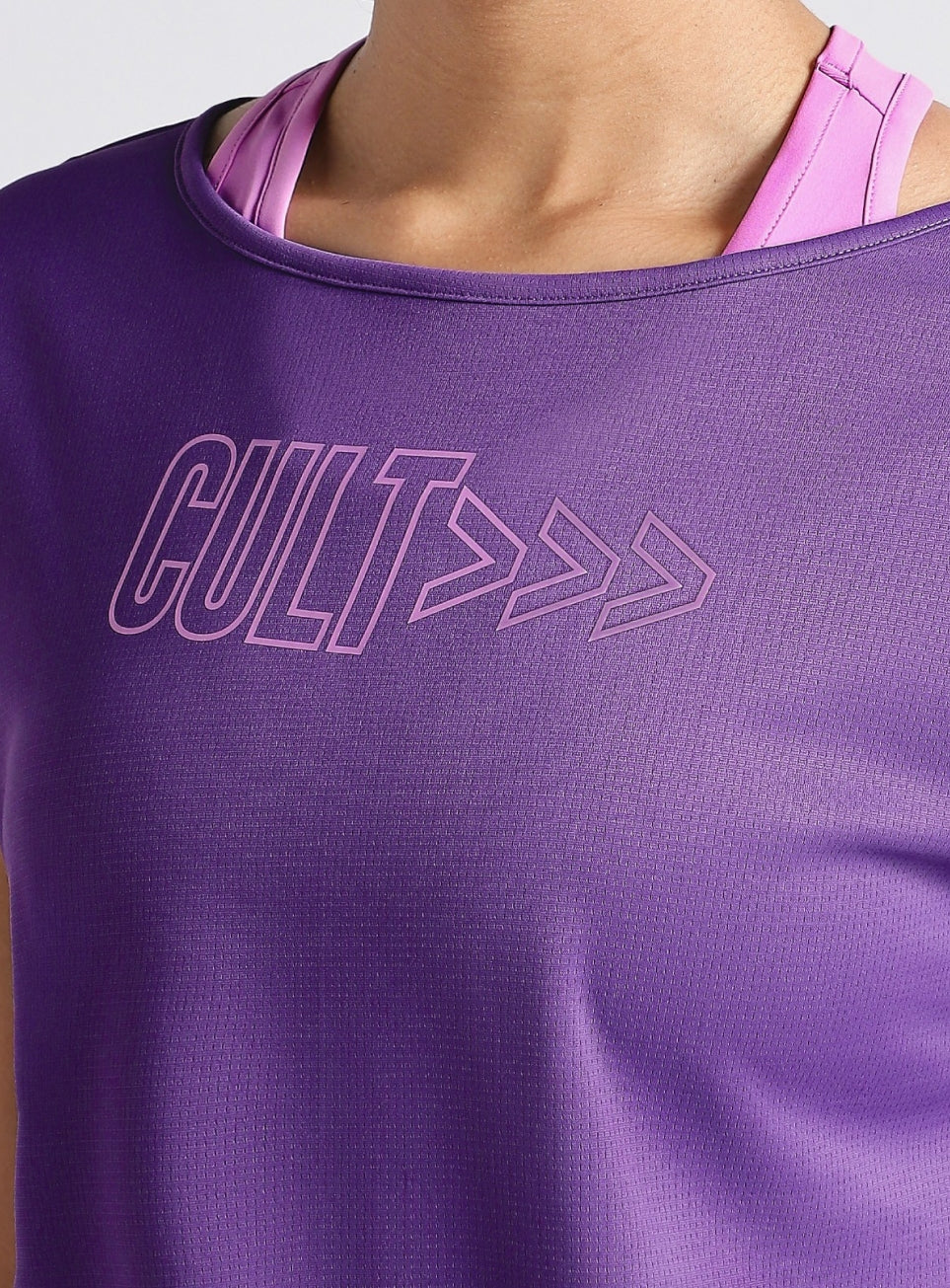 Women's Purple Tank Layered Training T-shirt