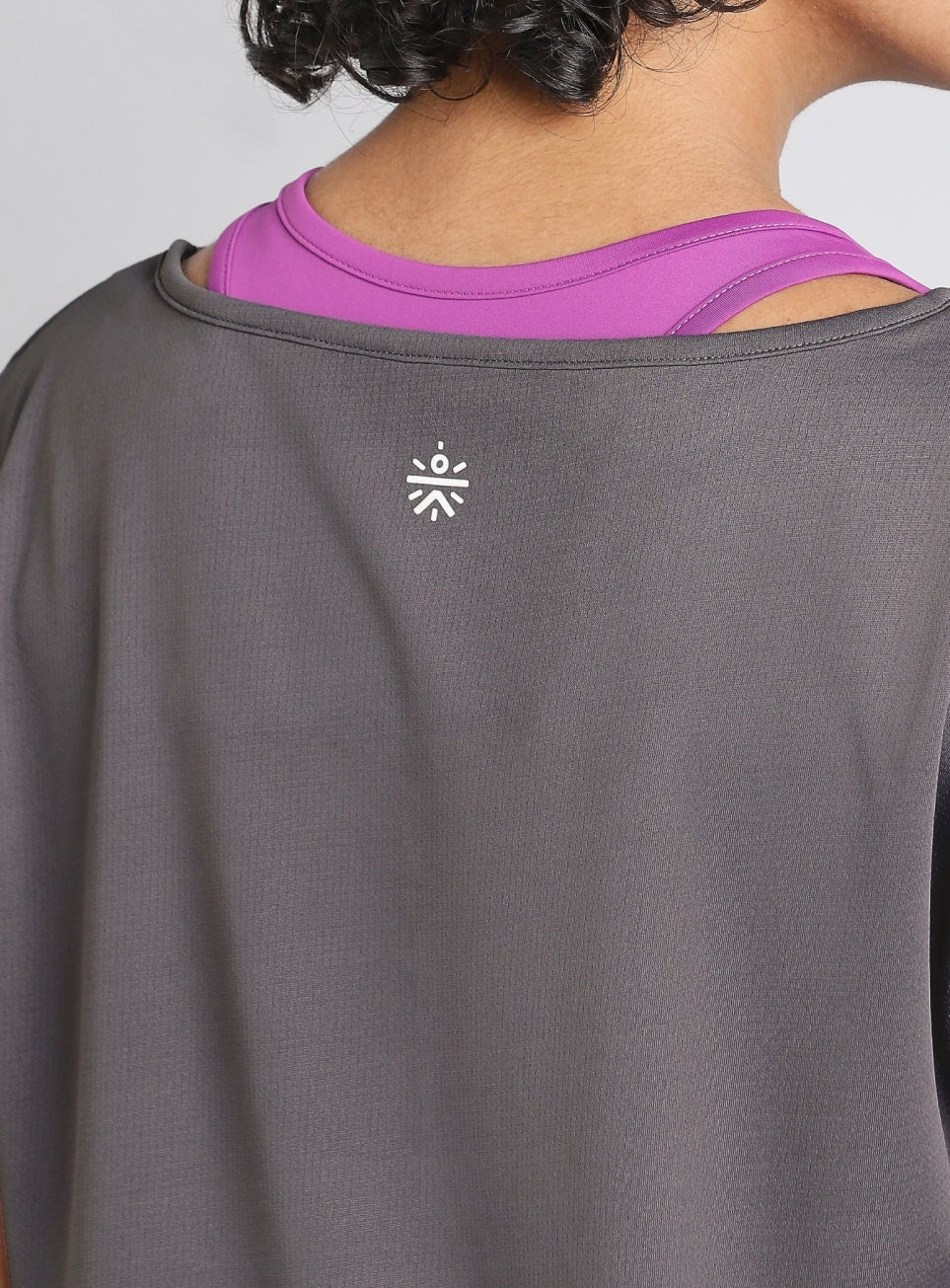 Women's Grey Tank Layered Training T-shirt