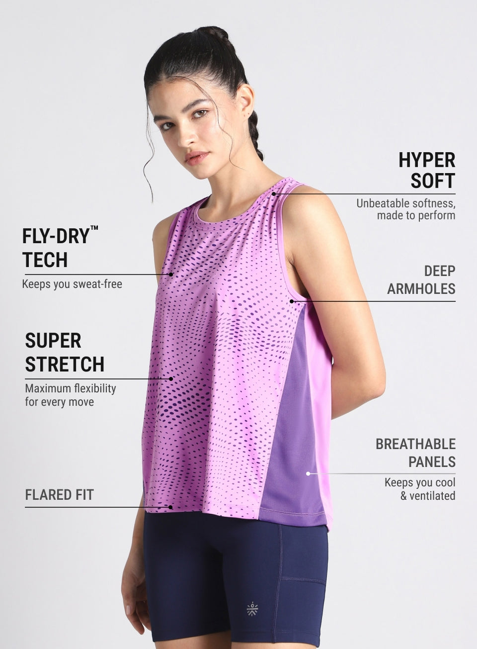 Women's Purple Dynamic Move Training Tank