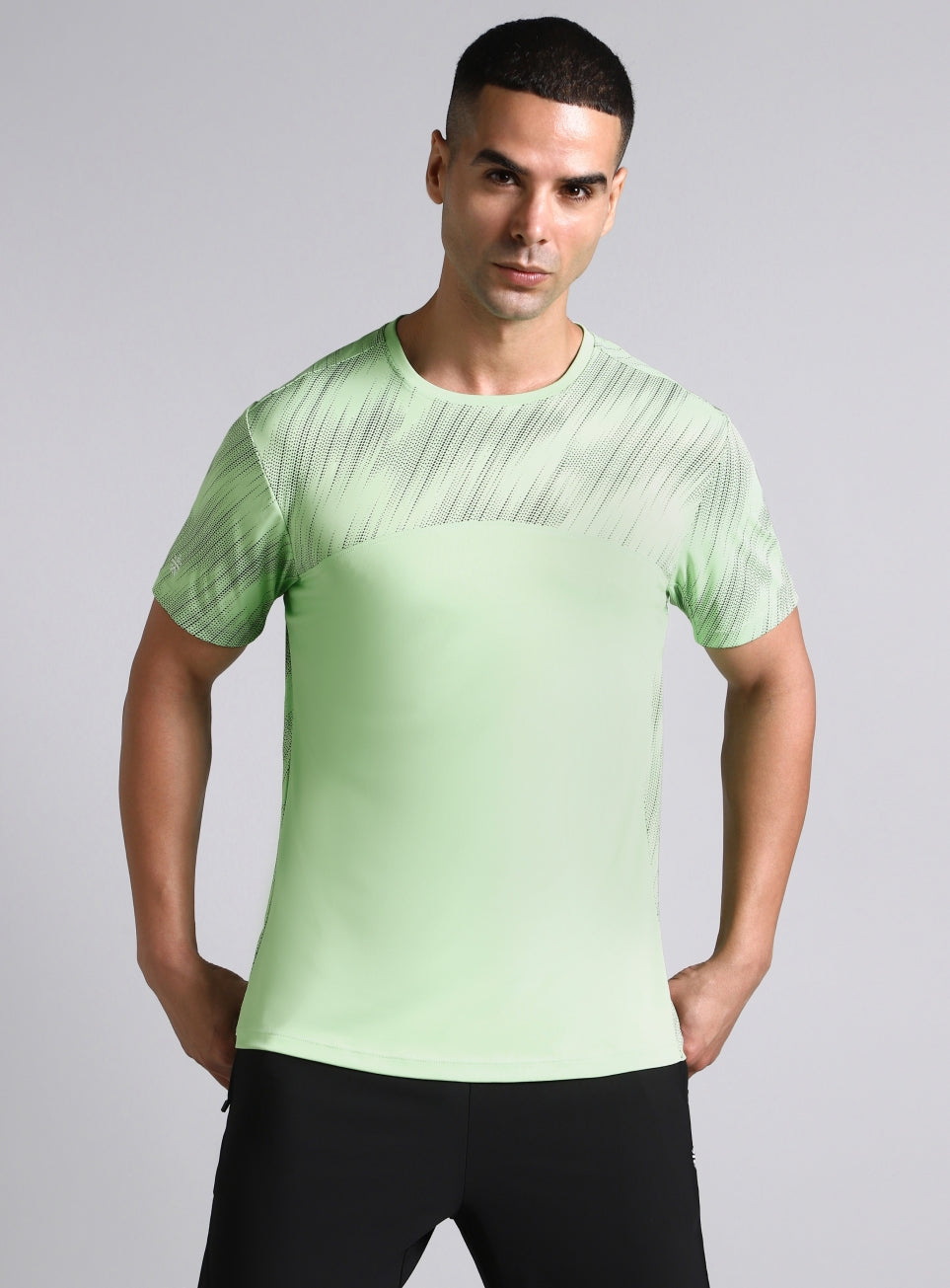 Men's Lime Urban Camo Run Pacer T-shirt