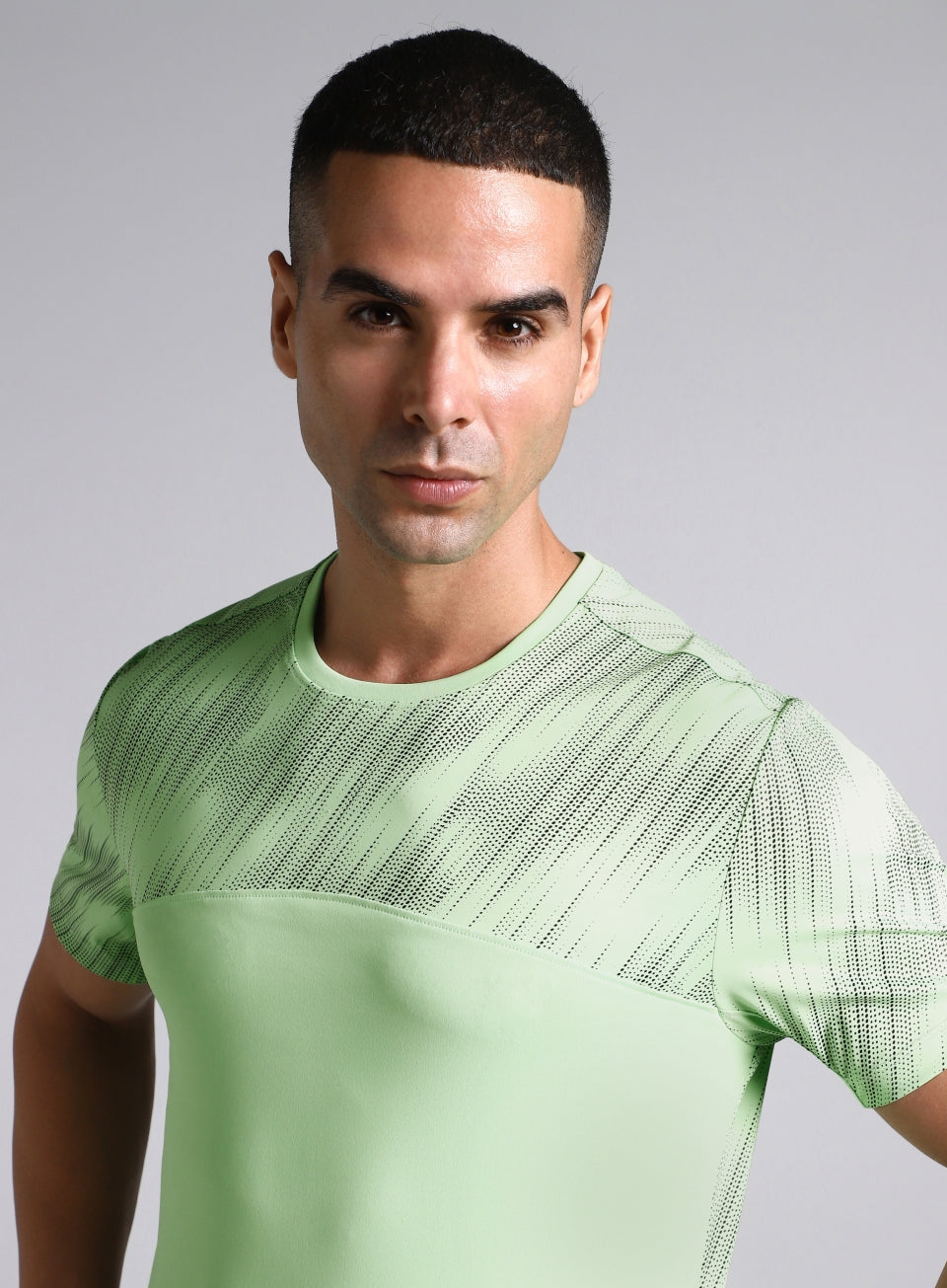 Men's Lime Urban Camo Run Pacer T-shirt