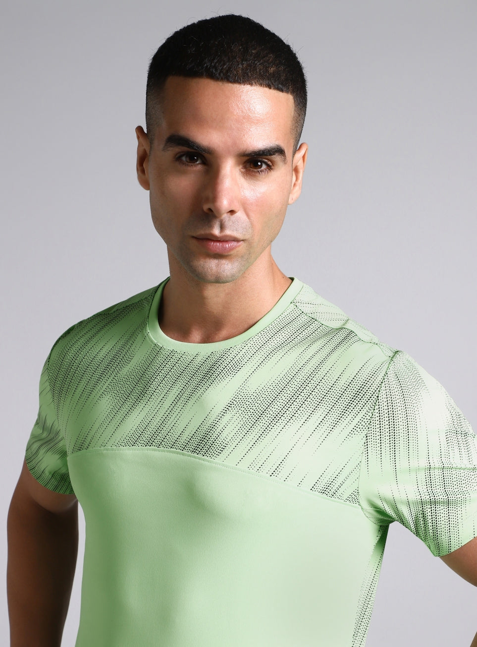 Men's Lime Urban Camo Run Pacer T-shirt